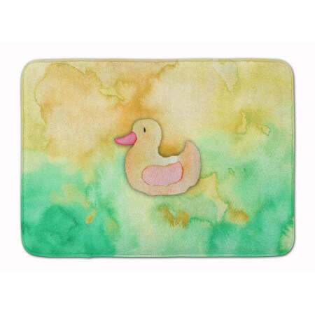 Carolines Treasures Rubber Duckie Watercolor Machine Washable Memory Foam Mat BB7351RUG